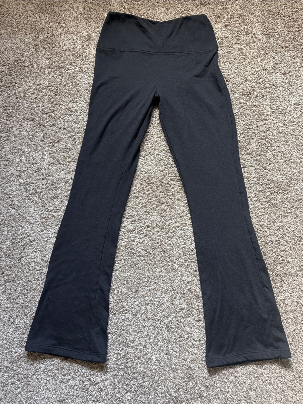High-Rise Black Flared Leggings for Women